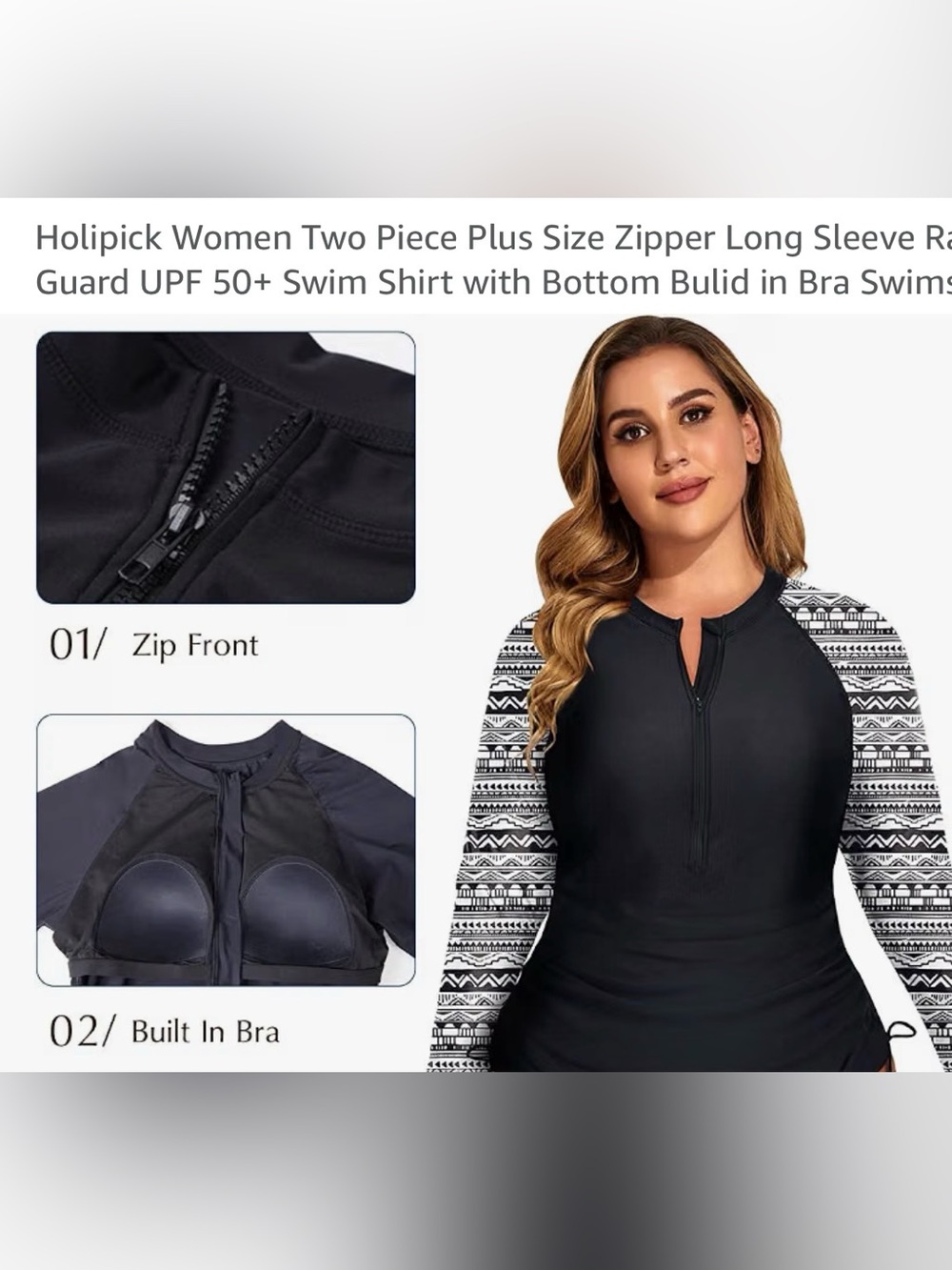 Holipick Swim Rash Guard - Picture 4 of 11